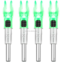 HT 6PCS Embouts de flèches de tir à l'arc LED lumineux avec interrupteur marche/arrêt haute visibilité