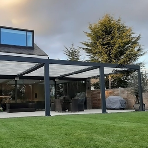 Pergola da Esterno Airfun di Alta Qualità, Personalizzabile, in Alluminio di Foshan, con <span class=keywords><strong>Staffe</strong></span> <span class=keywords><strong>per</strong></span> Gazebo e Padiglione - Product Image 5