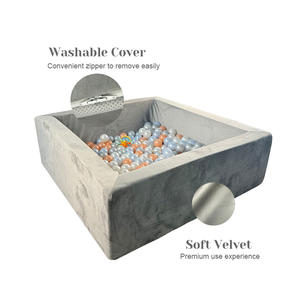 Piscines à balles en mousse surdimensionnées personnalisées pour les tout-petits et les bébés, <span class=keywords><strong>parc</strong></span> pour enfants au design moderne, piscine à balles carrée, piscine à balles douces pour filles et garçons - Product Image 3