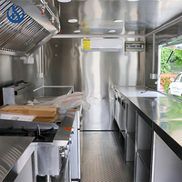 Remorque alimentaire carrée Honlu, remorque de concession mobile avec fenêtre de service, idéale pour la restauration de rue et les événements éphémères