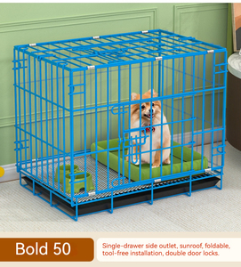 Cage pliable en fil d'acier thermolaqué avec porte simple/<span class=keywords><strong>double</strong></span> et plateau en plastique anti-fuite pour chiens et chats, idéale pour l'entraînement en intérieur - Product Image 3