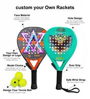 Raquettes de padel pour enfants Qingyu Sport 2026 OEM de haute qualité en fibre de carbone 3K-18K avec finition 3D, noyau en EVA souple noir
