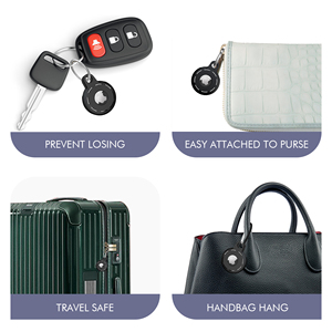 Protezione generale in <span class=keywords><strong>Silicone</strong></span> antigraffio impermeabile Airtag <span class=keywords><strong>Cover</strong></span> con portachiavi in acciaio inox per <span class=keywords><strong>Apple</strong></span> Airtag collare cane - Product Image 6