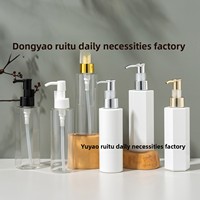 Flacon pompe hexagonal en PETG de 150 ml pour huile nettoyante, lotion, shampoing avec finition estampage à chaud et bronzage