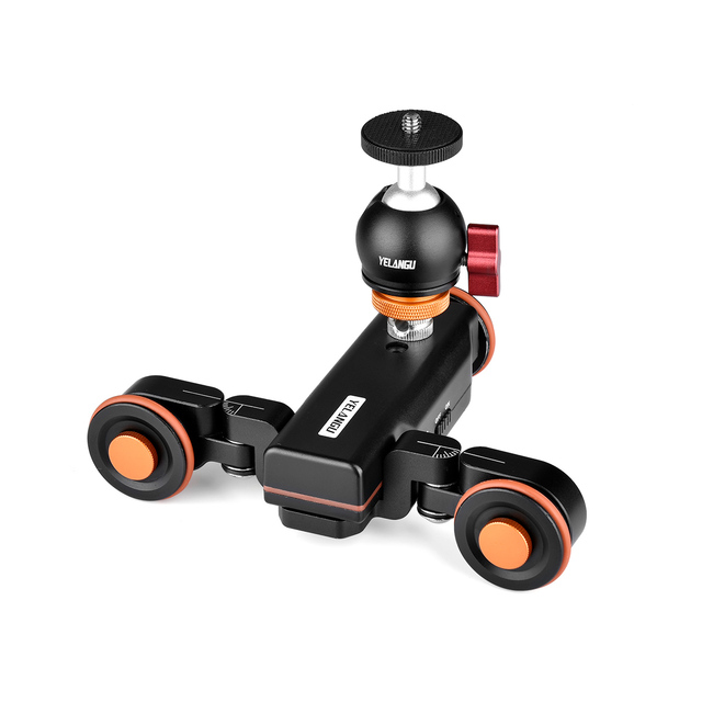 New L4X-BC Aluminum Alloy Electric Camera Slider Folding Cart Round Heave Duty Table Dollies Moving Dolly for Table