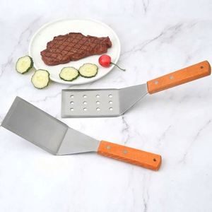Kitchen <b>Tools</b> Japanese Cuisine Steak Spatula Stainless Steel Wood Handle Frying Spatula Teppanyaki Spatula - Product Image 5