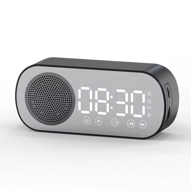 Alarm Clock Bluetooth Speaker With Mirror Audio Player for Bedroom Home Use Wireless Speaker Budget-Friendly Wireless Speaker