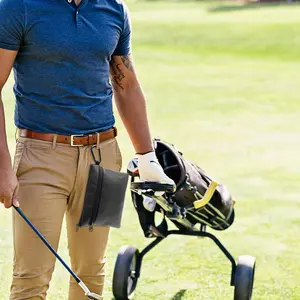 Мужская кожаная сумка для гольфа