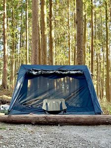 Tente de <span class=keywords><strong>camping</strong></span> OEM avec tissu en coton TC - Tente de glamping imperméable avec poteaux en aluminium et port électrique pour les familles en plein air - Product Image 2