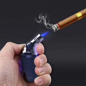 Accessoires de cuisine et d'extérieur : Petit pistolet de pulvérisation pour barbecue, briquet torche à flamme jet au gaz butane pour cigarettes et cigares, accessoires pour fumeurs - Product Image 5
