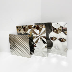 Panneau décoratif en acier inoxydable gaufré couleur PVD EX435 pour projets de luxe - Product Image 6