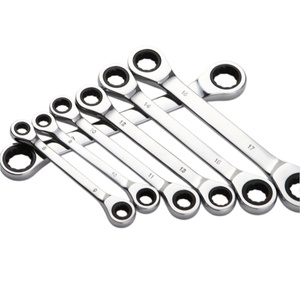Llave de trinquete doble fija pulida a espejo de doble cabezal de liberación rápida 6-36mm de alto torque para reparación automotriz al por mayor - Product Image 1