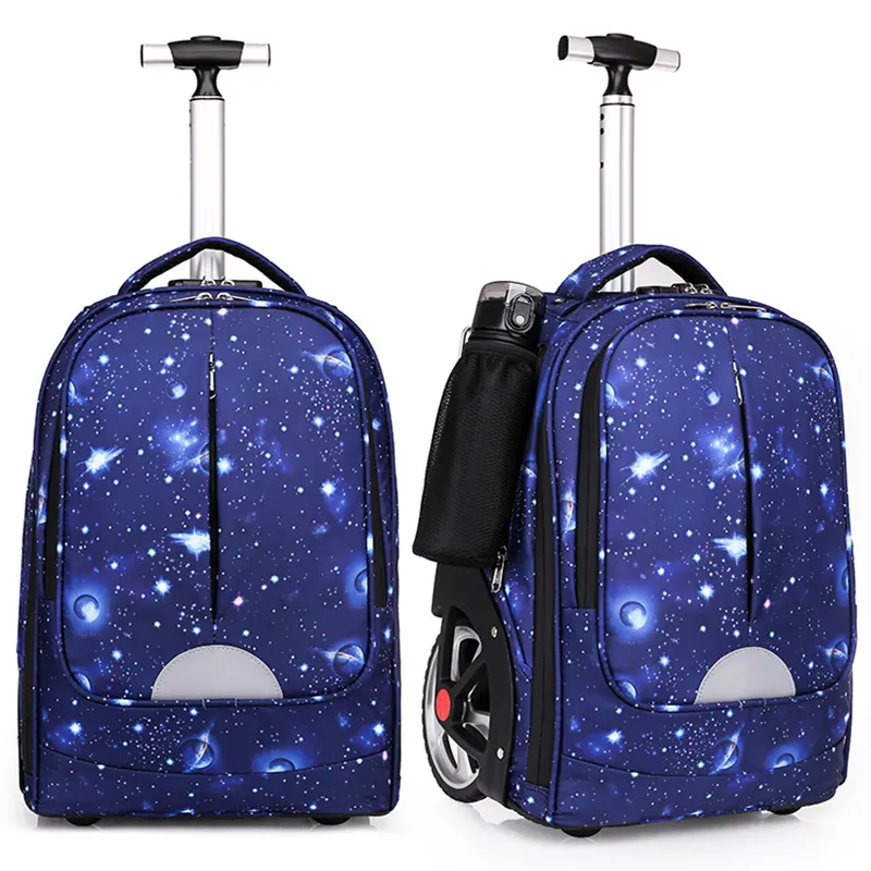 UK USA Large Capacity Water-proof School Backpack College Student Travel Trip Backpack Trolley School Bag with Wheels