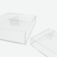 Cache-poussière multifonctionnel en acrylique transparent Boîte d'étagère de présentation pratique et mobile à la mode Cadeau Plexiglas Métal PS
