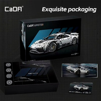 Cada C61503W MOC City 1:8, Gran Coche Deportivo de Alta Tecnología, Supercoche de Carreras, Kit de Modelo de Ladrillos para Adultos, Regalos, 3295 Piezas, Juego de Bloques de Construcción