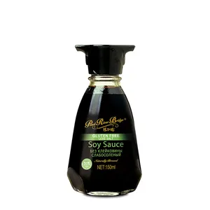 Sauce soja saine Bouteille de table de 150ml PRB Sauce soja sans gluten Premium à sel réduit