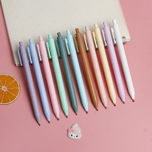 Stylo bille rétro Macaron Presses, pointe balle, stylo gel signature, papeterie de bureau et scolaire, logo personnalisé - Product Image 6