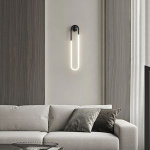 WM283608L nordico minimalista rame Loop acrilico lampada da parete 18W ottone anello <span class=keywords><strong>LED</strong></span> da parete per soggiorno camera da letto - Product Image 6