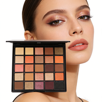Nouvelle palette de fards à paupières végétaliens hautement pigmentés 25 couleurs personnalisées paillettes sans logo pour le maquillage des yeux