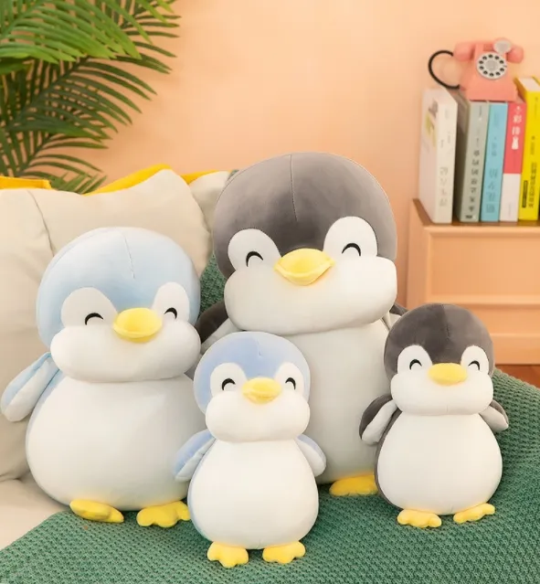 Venta caliente pingüino de peluche de juguete niña lindo pingüino suave muñeca de peluche de juguete suave pingüino dormir almohada de peluche