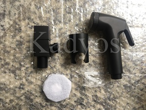 KD-04BS элегантные аксессуары для ванной комнаты матовый черный цветной распылитель для Биде набор мусульманской сантехники распылитель - Product Image 3