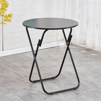 Table basse pliante avec structure métallique, design moderne et épuré, écologique et durable, pour salon, balcon, extérieur, meubles de maison