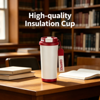 Mug de voyage isotherme 530 ml en acier inoxydable, gourde anti-fuite, avec logo personnalisé, cadeau d'affaires exécutif