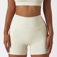 Summer Women Athletic Wear Shorts High Waisted Fitted Yoga Short Leggings avec poches Respirant Running Fitness Cycling Shorts