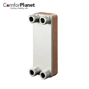 Customized Copper Brazed Plate Heat Exchanger for use with Outdoor Wood Boilers, Domestic Hot Water Heating