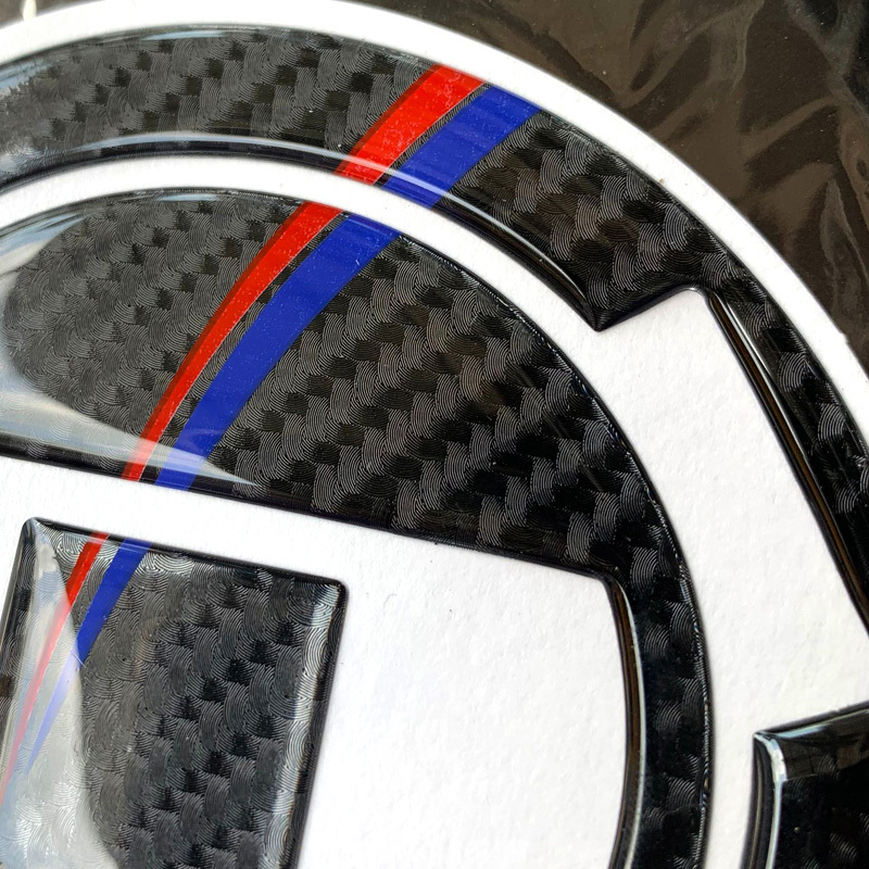 Kohlefaser Tankdeckel-Aufkleber Für BMW R1200GS / F800GS / S1000R & Mehr – Doppelset, Schwarz, Selbstklebend