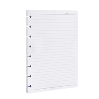 Papel Personalizado A5 con Líneas y 8 Agujeros, Hojas Sueltas con Páginas Interiores en Blanco, Papel de Repuesto con Perforación Tipo Hongo para Agendas A5
