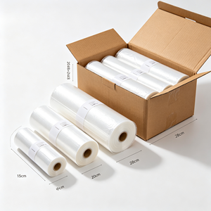 Transparent PE Vacuum Food <b>Bags</b> Roll Resealable Packaging Pouches for Meat Kitchen Storage - Product Image 3