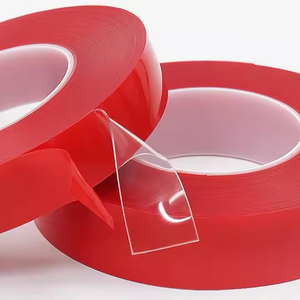 Nastro Biadesivo Acrilico Trasparente Rosso Resistente alle Alte Temperature, Spessore 0,8mm, Impermeabile Senza Giunture per Veicoli - Product Image 1