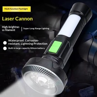 Nouvelle Lampe Torche LED de Camping Rechargeable USB 2026 en ABS avec Éclairage Latéral COB, Affichage de Puissance et Base Magnétique pour Éclairage Nocturne Transfrontalier
