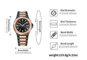 Relojes de Cuarzo TOMO T310 para Hombre, Nueva Colección 2026, Set de Moda con Caja, Anillo y Gemelos, Reloj en Caja de Regalo para Hombre - Product Image 3