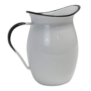 Vase en métal <span class=keywords><strong>émaillé</strong></span> avec logo personnalisé, Vintage, décoration de maison et de jardin, pot de fleurs, <span class=keywords><strong>pichet</strong></span> à eau avec poignée - Product Image 5