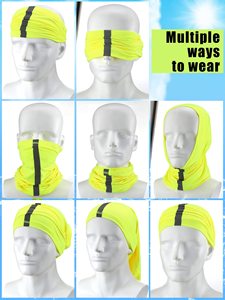 FQC Bandana de sécurité réfléchissant et Protection UV Sangle réfléchissante Manchons de bras Manchon de bras de refroidissement Masque facial respirant - Product Image 6