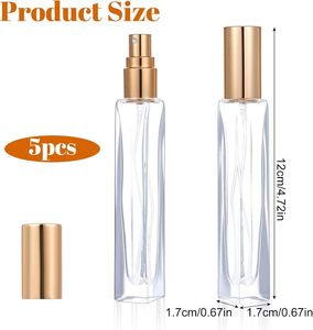 <b>30ml</b> 50ml 100ml Empty Clear Glass Screw Cap <b>Perfume</b> <b>Bottle</b> Cylinder Transparent Spray Screen Printing Custom Logo OEM Available - Product Image 2