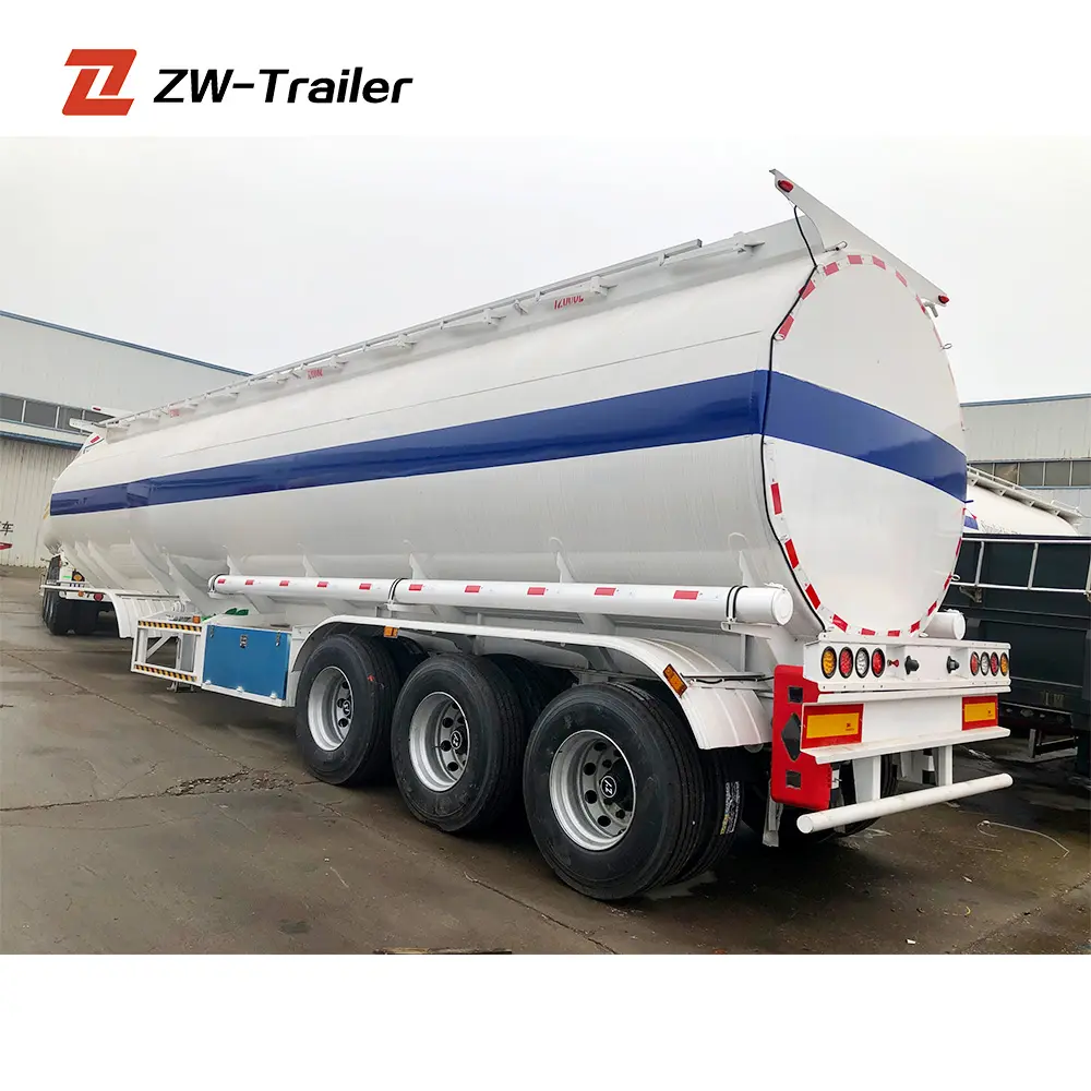 مقطورة نقل خزانات البترول 42000L Gas 50cbm ZW Group 3 Axle بنزين ناقل الوقود شبه مقطورة إلى المكسيك