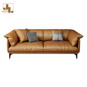 Juego <span class=keywords><strong>de</strong></span> sofá <span class=keywords><strong>de</strong></span> <span class=keywords><strong>cuero</strong></span> marrón para Hotel <span class=keywords><strong>de</strong></span> lujo italiano, sala <span class=keywords><strong>de</strong></span> estar moderna, marco <span class=keywords><strong>de</strong></span> madera, combinación tapizada, muebles <span class=keywords><strong>de</strong></span> sofá - Product Image 6