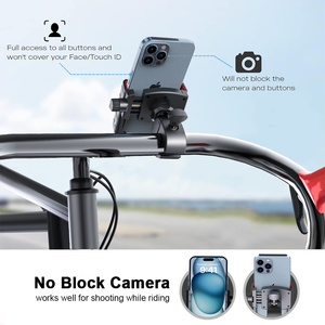 Soporte Universal para Teléfono de Bicicleta, Antichoque, Bloqueo de un Toque, 4.7-6.7 Pulgadas, Sin Obstrucción de Cámara, 360° °   Rotatorio para Bicicleta y Motocicleta - Product Image 3