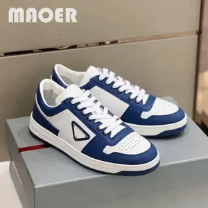 Trend Men's Famous Designer Luxury High-End Unisex Sports Shoes Cowhide Casual Leather Women Sneakers Triangle OG PK Top Quality