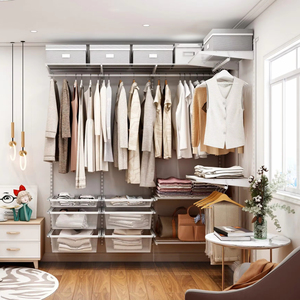 Hệ thống kệ sắt lắp ghép treo tường, hệ thống kệ tủ quần áo, giá để đồ treo tường cho phòng thay đồ - Product Image 1