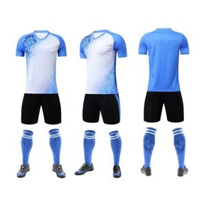 Camiseta de Fútbol Transpirable de Secado Rápido de Talla Grande de Alta Calidad a Precio de Fábrica, 100% Poliéster, Kits Completos en Naranja y Blanco para Club - Product Image 2