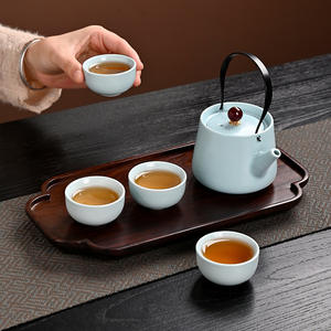 Porcelain Teapot With Six Cups <b>Tea</b> <b>Set</b> Travel Portable Kraft Box Gift Complete Kung Fu <b>Set</b> - Product Image 3