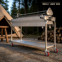 Barbecue de jardin populaire Barbecue à charbon de bois extérieur Barbecue Commercial Heavy Duty BBQ Gill avec chariot