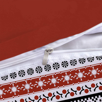 Motif de flocon de neige arbre de cerf rouge impression 3D literie de couette de luxe ensemble de housse de couette de Noël