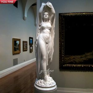 Statue de <span class=keywords><strong>sculpture</strong></span> en <span class=keywords><strong>marbre</strong></span> de Raphaelle Monti grandeur nature représentant une dame agenouillée avec un <span class=keywords><strong>voile</strong></span> - Product Image 3