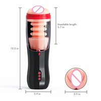 Masturbateur automatique réaliste pour hommes, avec vibration électrique, en forme de vagin, pour une stimulation réaliste.