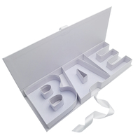 Boîte cadeau en carton en forme de lettre BAE, remplissable, décorative, pour la fête de naissance d'un garçon, avec chocolats, pour tante ou personne chérie